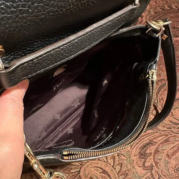Authentic Black MCM Handbag/Crossbody Bag - Picture 6 of 7